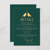 エメエレガントラルドグリーン&金ゴールドバ結婚リズ詳細 エンクロージャーカード (正面/裏面)