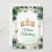 エメエレガントラルドグリーン&金ゴールドミクインズスウィート16th 招待状 (裏面)