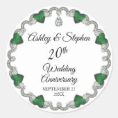 エメエレガントラルドダイヤ結婚ンズ20周年 ラウンドシール (正面)