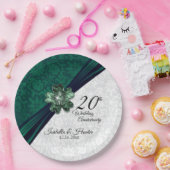 エメエレガントラルドダマスク20周年記念 ペーパープレート (パーティー)