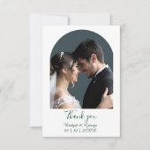 エメエレガントラルドティール(緑がかった色)大理石ウォーター結婚カラー サンキューカード (正面)