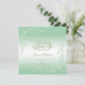 エメエレガントラルドデコレーション25誕生日 招待状 (スタンド正面)