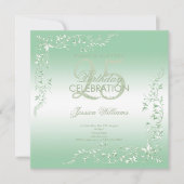 エメエレガントラルドデコレーション25誕生日 招待状 (正面)