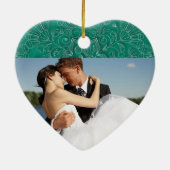 エメエレガントラルドフローラの結婚写真の浮き沈み セラミックオーナメント (裏面)