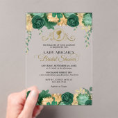 エメエレガントラルドフローラビクトリアンブライダルシャワー アクリル招待状 (インサイチュ (ポータブル))