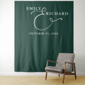 エメエレガントラルド結婚グリーンの背景 タペストリー (インサイチュ)