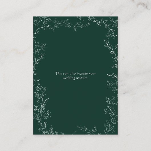 エメエレガントラルド結婚グリーン詳細囲い エンクロージャーカード