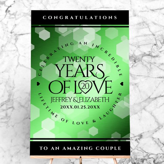 エメエレガントラルド結婚20周年記念 アクリルサイン