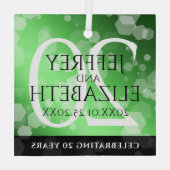 エメエレガントラルド結婚20周年記念 ガラスオーナメント (裏面)