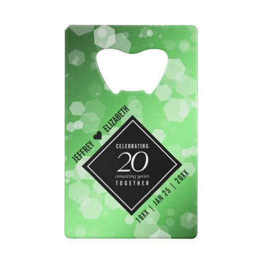 エメエレガントラルド結婚20周年記念 クレジットカード栓抜き (裏面)