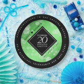 エメエレガントラルド結婚20周年記念 ペーパープレート (パーティー)