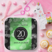 エメエレガントラルド結婚20周年記念 ペーパープレート (パーティー)