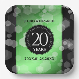 エメエレガントラルド結婚20周年記念 ペーパープレート