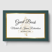 エメエレガントラルド金ゴールドウィンター結婚ホリデーズ ゲストブック (正面)