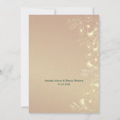 エメエレガントラルド金ゴールドフローラ結婚ズ 招待状 (裏面)