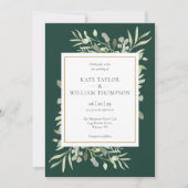 エメエレガントラルド金ゴールド写真結婚の写真 招待状 (正面)