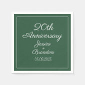 エメエレガントラルド20周年記念結婚カップル スタンダードカクテルナプキン (正面)