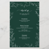 エメエレガントロモダンラルドグリーン結婚リーフのメニュー (正面)