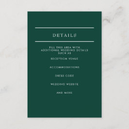 エメエレガントロモダンルドグリーン結婚ズ エンクロージャーカード