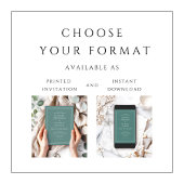 エメエレガントロモダンルドグリーン結婚ズ 招待状