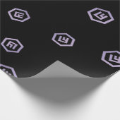 エメカッコいいルコン暗号通貨の硬貨標識パターン ラッピングペーパー (角)