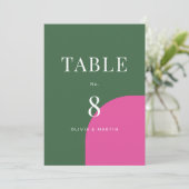 エメカラフルラルドグリーンとピ結婚ンクのテーブル番号 (スタンド正面)