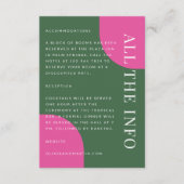 エメカラフルラルドグリーンとピ結婚ンクの詳細 エンクロージャーカード (正面)