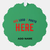 エメスタイリッシュモダンラルドグリーン検証済みブランド オーナメントカード (裏面)