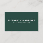 エメスタイリッシュラルドグリーン前面と後パーソナライズされたろ 名刺 (正面)