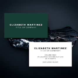 エメスタイリッシュラルドグリーン前面と後パーソナライズされたろ 名刺