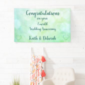 エメパーソナライズされたラルド結婚の記念日 横断幕 (インサイチュ)