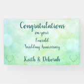 エメパーソナライズされたラルド結婚の記念日 横断幕 (横)