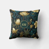 エメパーソナライズされたラルド金ゴールドフローラ クッション (裏面)