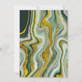 エメミニマルラルドグリーンと金ゴールド18誕生日 招待状 (裏面)