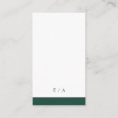 エメミニマルラルドモダングリーンQRコー結婚ド エンクロージャーカード (裏面)