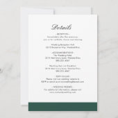 エメミニマルラルドモダングリ結婚ン 招待状 (裏面)