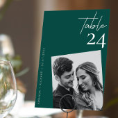 エメモダンスタイリッシュラルド結婚グリーン テーブルナンバー