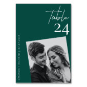 エメモダンスタイリッシュラルド結婚グリーン テーブルナンバー (正面)