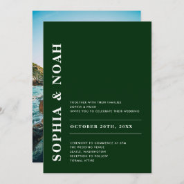 エメモダンラルドエレガントグシンプルリー結婚ンの写真 招待状