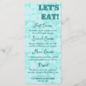 エメモダンラルドカラフルグリーン幾何結婚図形 メニュー (正面)