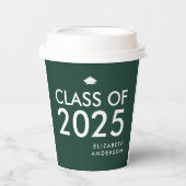 エメモダンラルドグパーソナライズされたリーン卒業パーティー 紙コップ (正面)