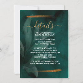 エメモダンラルドグリーンと葉エンクロージャ 招待状