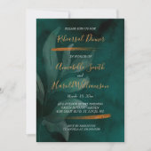 エメモダンラルドグリーンと離れのリハーサルディナー 招待状 (正面)