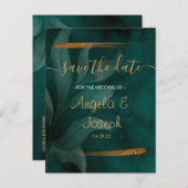 エメモダンラルドグリーンと離れエメラルドの日付を保存 案内ポストカード (正面/裏面)