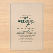 エメモダンラルドグリーン書結婚道 アクリル招待状 (正面)