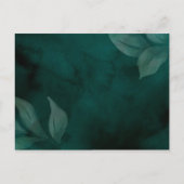 エメモダンラルドグリーン葉と披露宴カード 案内ポストカード (裏面)