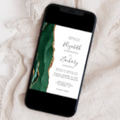 エメモダンラルドグリーン金ゴールドアゲ結婚ート 招待状