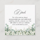 エメモダンラルドグリーンQRコードの結婚詳細 エンクロージャーカード (正面)