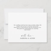 エメモダンラルド結婚グリーン サンキューカード (裏面)