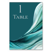 エメモダンラルド結婚グリーン –  テーブルナンバー (裏面)